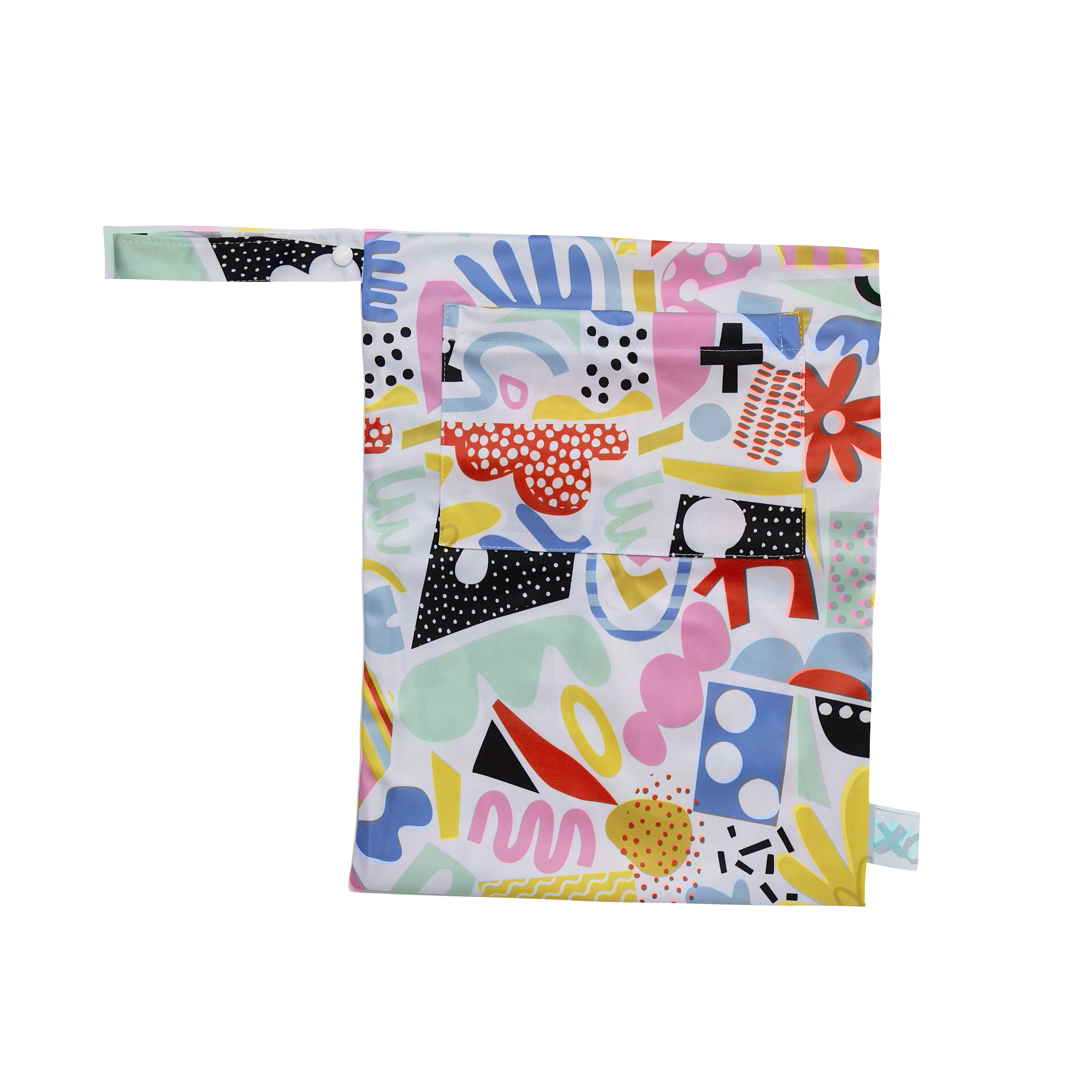colorful wet bag with pocket