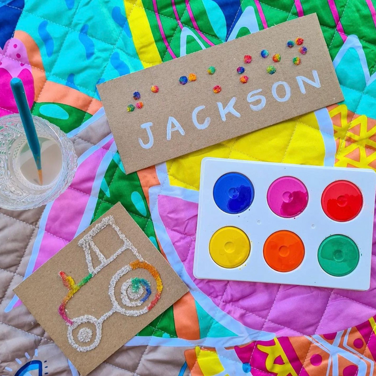 Waterproof Playmat | Pop Pip POW Design [Large] – Rudie Nudie Designs
