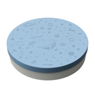 Soft blue sensory tray with textured silicone lid