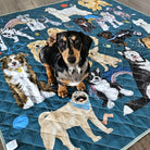 dachshund sitting on the pooch party large waterproof mat
